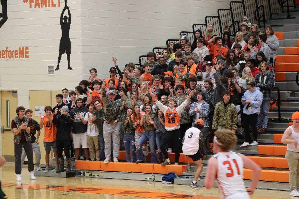 The Davie Crazies root on the War Eagle basketball squad.