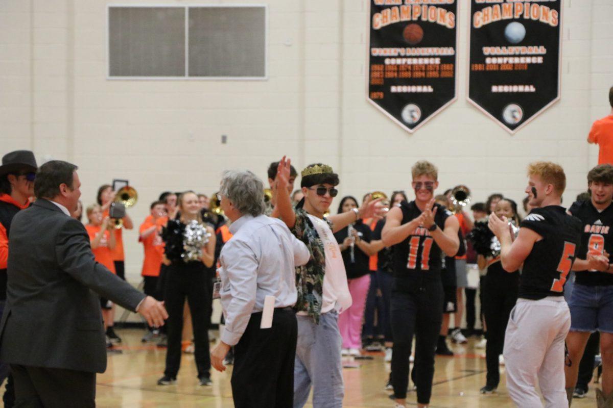 2022 Homecoming King Jack Williams is crowned at Friday's pep rally.