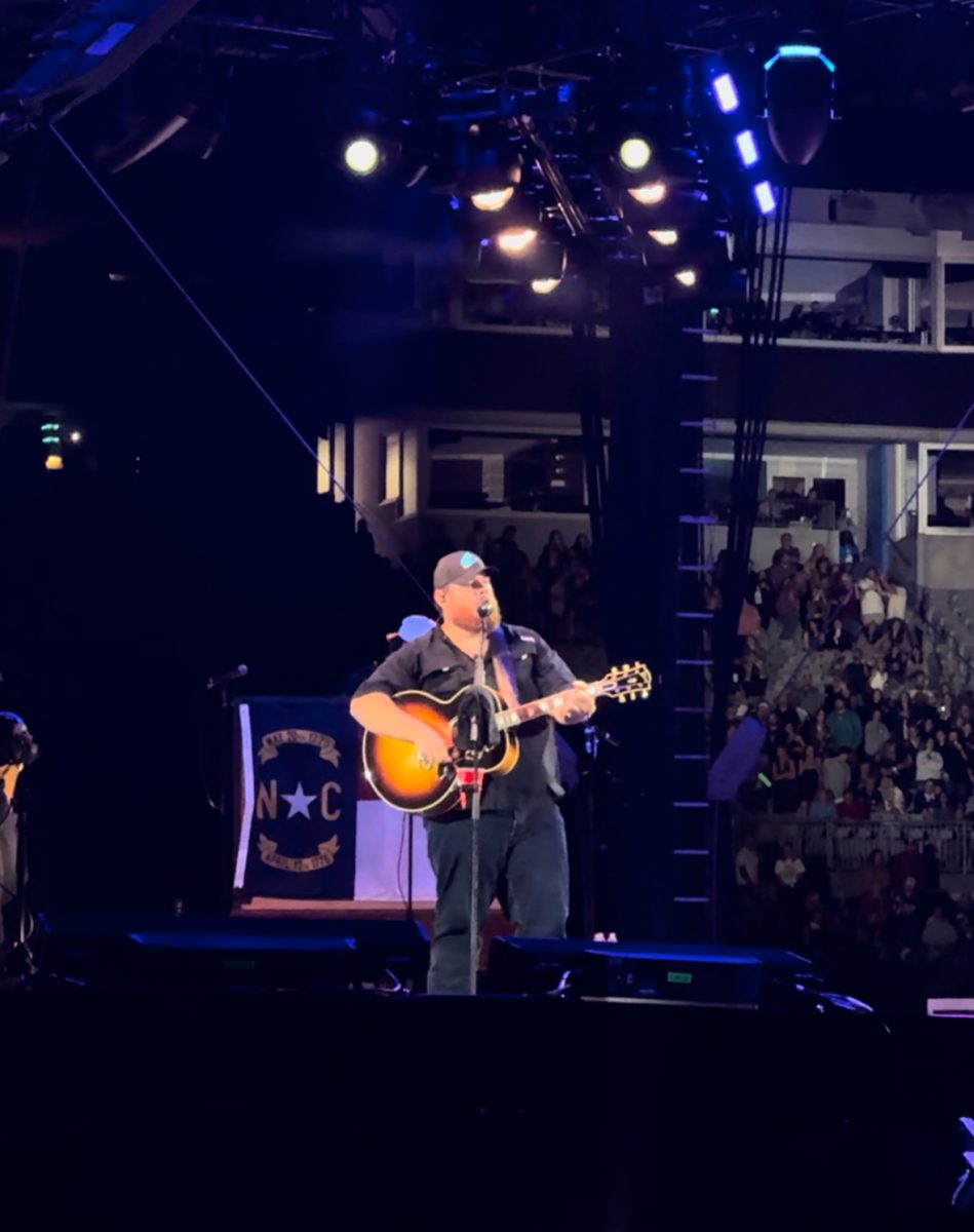 Luke Combs performs at Concert for Carolina on October 26, 2024.