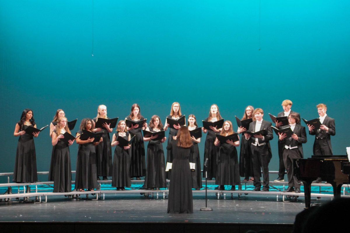 Vocal Ensemble performs at the 2024 Winter Chorus Concert.