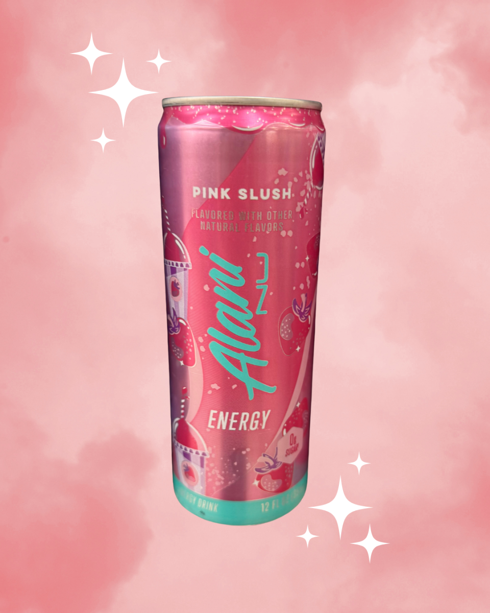 Pink Slush Alani | Photo by Rylie Yount; Graphic by Rylie Yount via Canva.com