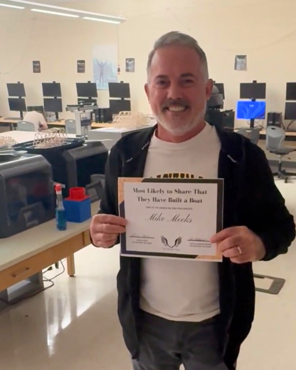 According to students, CTE teacher Mike Meeks gives off boat-builder vibes.