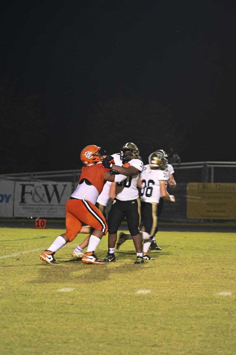 Christian Collins is on one-on-one offense trying to protect the ball.