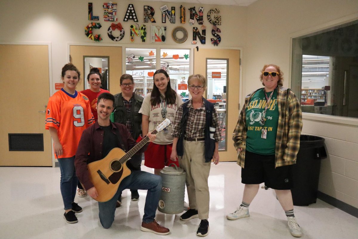 The English department dressed up in their best Adam Sandler costumes, ranging from Bobby Boucher from "The Waterboy" to Adam Sandler's time on SNL.