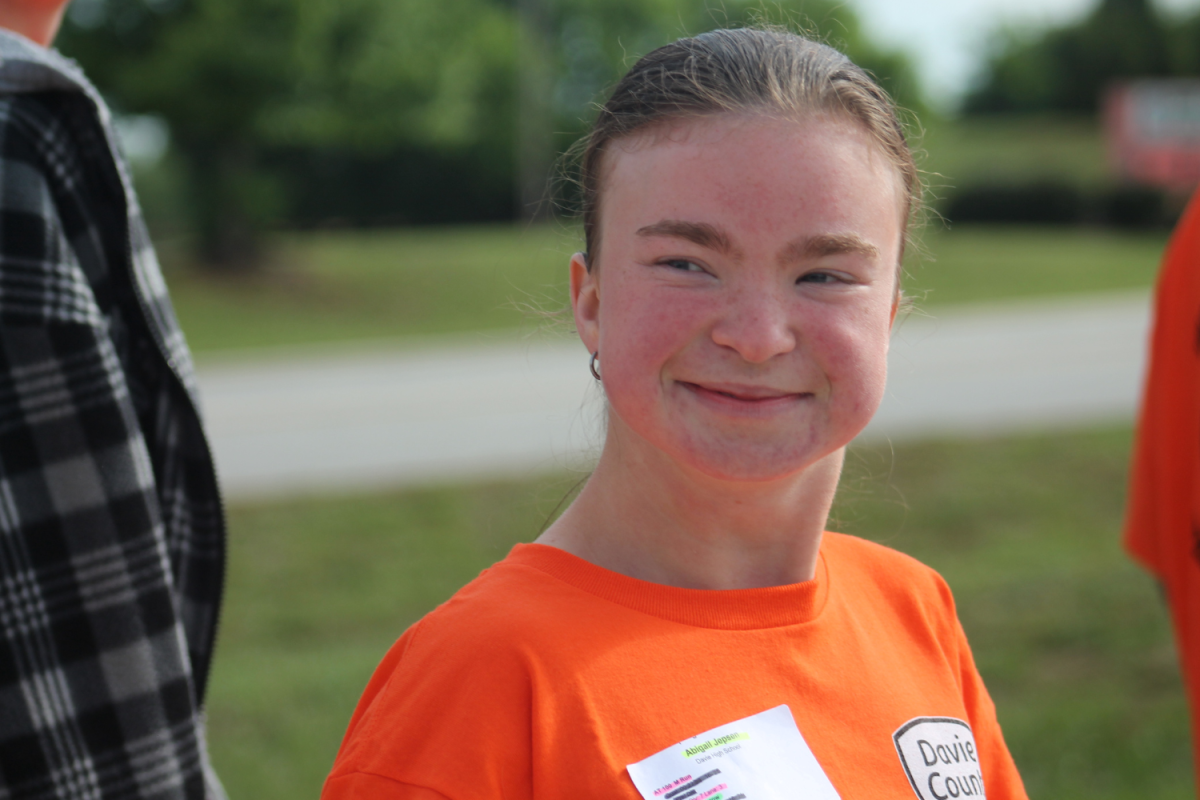 "Oh yeah! I'm Chilling!" Davie High Soaring Eagle Abigail Jepsen says while passing by a camera.